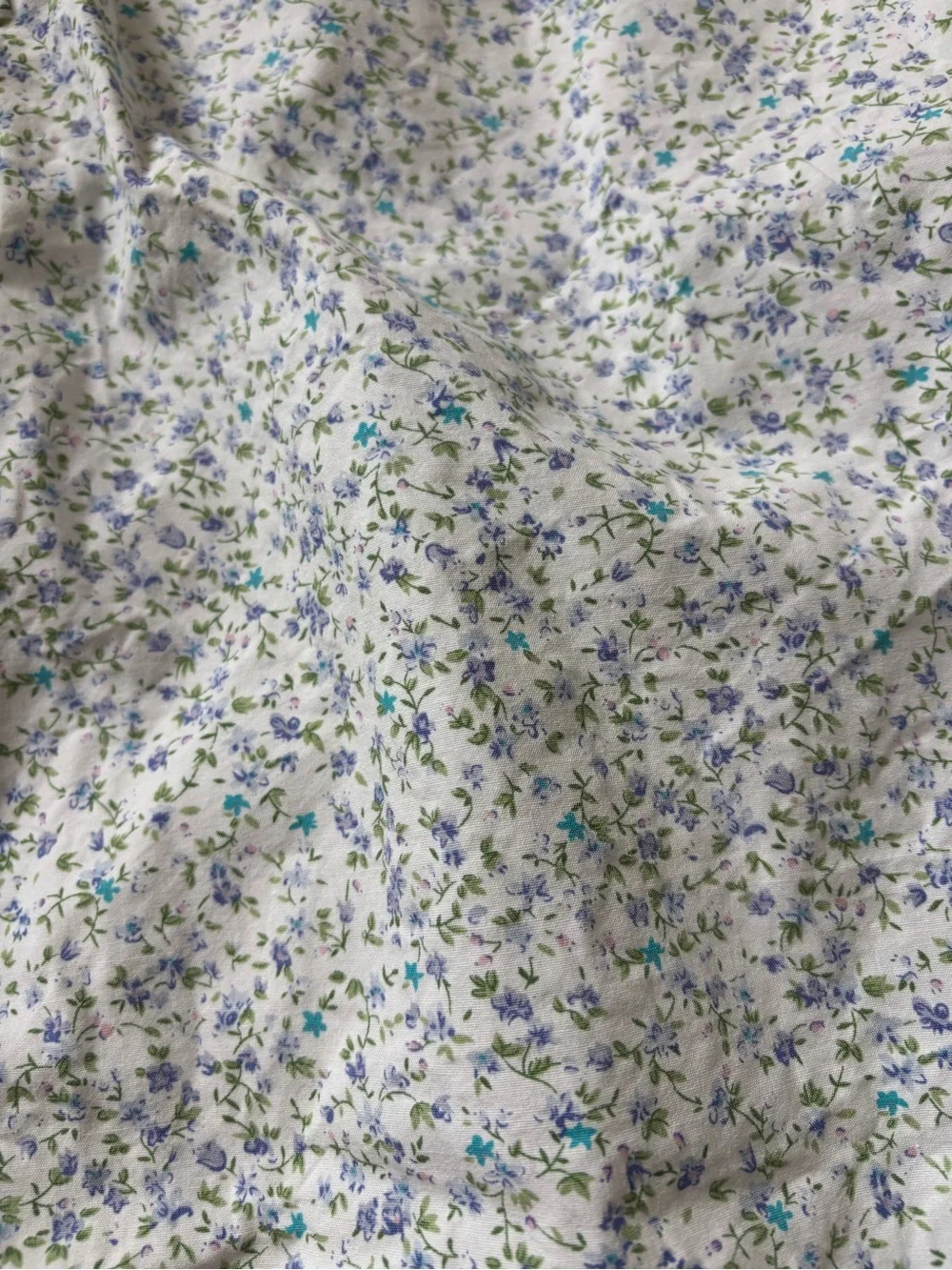 Rachel Riley White Floral Dress nightgown with Blue and Green Print 6